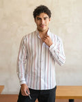 Camisa Moonkey Manga Larga Rayas Multicolor — Ash Harbor