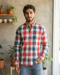 Camisa Moonkey Manga Larga Cuadros Multicolor — Smoke Ridge