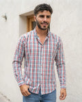 Camisa Moonkey Manga Larga Cuadros Multicolor — Crimson Tiger