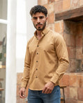 Camisa Moonkey Manga Larga Lisa Amarillo — Saffron Ridge