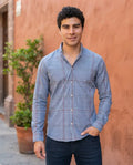Camisa Moonkey Manga Larga Cuadros Azul — Polaris Blue
