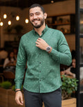 Camisa Moonkey Manga Larga Estampado Verde — Jade Empire