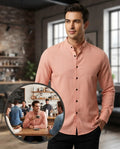 Camisa Monkey Manga Larga Lisa Rosa — Blush Sand