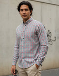 Camisa Moonkey Manga Larga Cuadros Rojo-Verde  — Puzzle Mirage