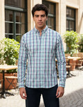 Camisa Moonkey Manga Larga Cuadros Verde-Blanco — Coal Harbor