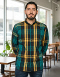 Camisa Moonkey Manga Larga Cuadros Multicolor — Aztec Jade