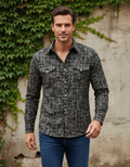 Camisa Moonkey Manga Larga Vaquera Figuras Gris — Vapor Grey