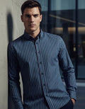Camisa Moonkey Manga Larga Rayas Multicolor — Cotton Dusk