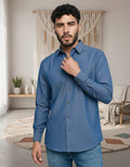 Camisa Moonkey Manga Larga Lisa Azul — Raven Summit