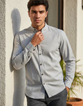 Camisa Monkey Manga Larga Lisa Gris — Nickel Dusk