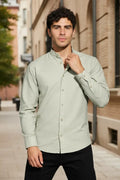 Camisa Monkey Manga Larga Lisa Verde — Sage Trail