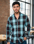 Camisa Moonkey Manga Larga Cuadros Multicolor — Evergreen Lane