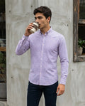 Camisa Moonkey Manga Larga Cuadros Rosa-Azul — Patchwork Dusk