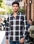 Camisa Moonkey Manga Larga Cuadros Multicolor — Confetti Dusk