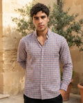 Camisa Moonkey Manga Larga Cuadros Multicolor Micro-Cuadro — Spectrum Drift