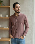 Camisa Moonkey Manga Larga Lisa Vino — Bordeaux Mist