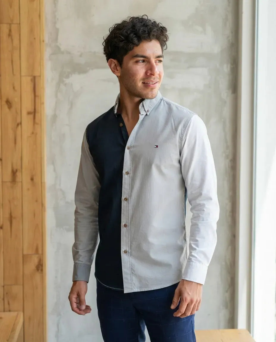 Camisa Moonkey Manga Larga Lisa Multicolor — Slate Harbor