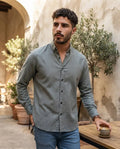 Camisa Moonkey Manga Larga Lisa Multicolor — Silver Harbor