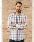 Camisa Moonkey Manga Larga Cuadros Multicolor — Rose Quartz