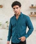 Camisa Moonkey Manga Larga Lisa Verde — Juniper Mist