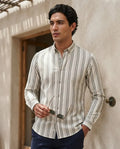 Camisa Moonkey Manga Larga Rayas Verde — Forest Ridge