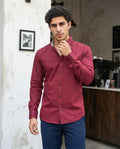 Camisa Monkey Manga Larga Lisa Vino — Lavender Field